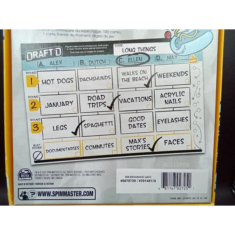 DraftD Board Game  Build An Ideal Team Made Of Anything  14+  English Required
